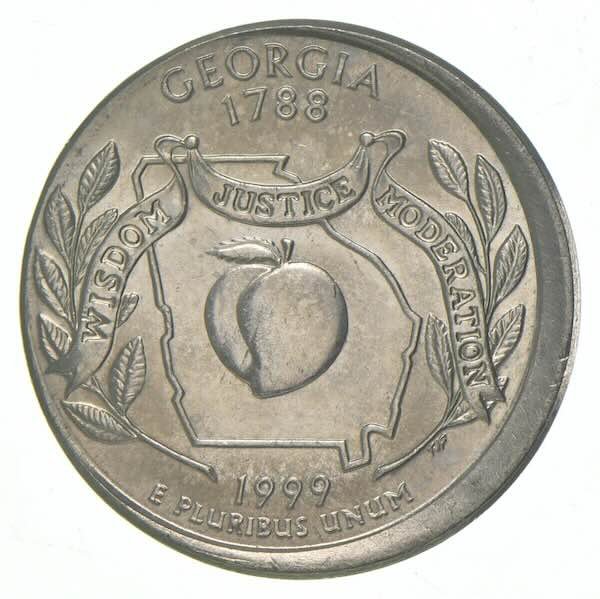 4. 1999-P Georgia State Quarter (Experimental Planchet)