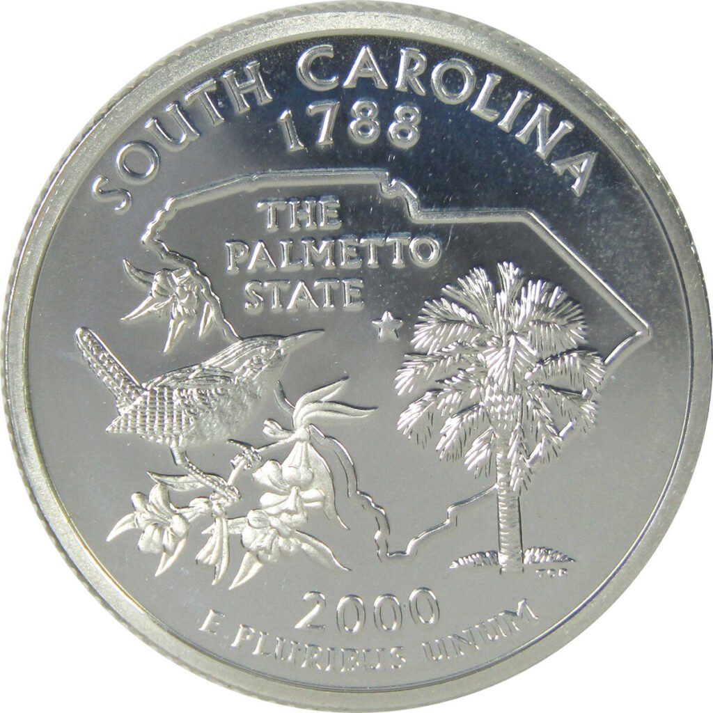 5. 2000-P South Carolina State Quarter (High Grade MS69)