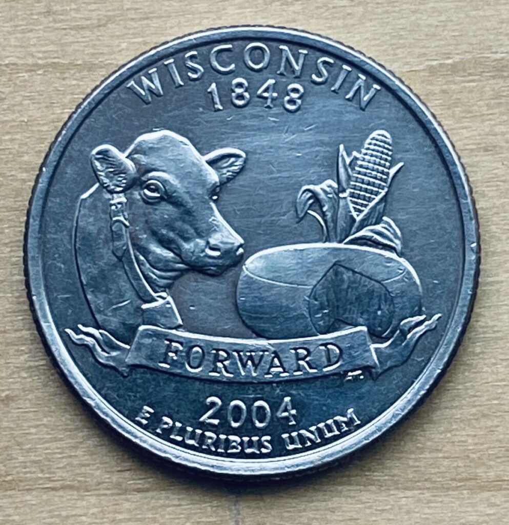 2. 2004-D Wisconsin State Quarter (Extra Leaf Error)